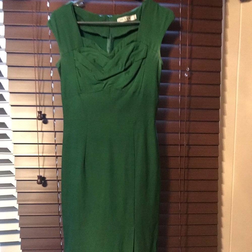 Muxxn dark olive green wiggle dress.